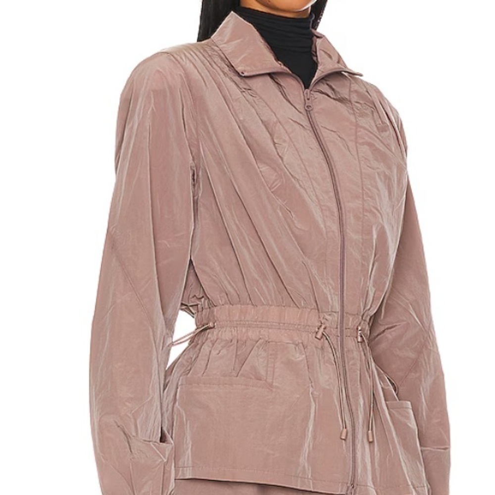LPA jacket revolve Rina in pine‎ bark xxs nylon zip up toggle pockets